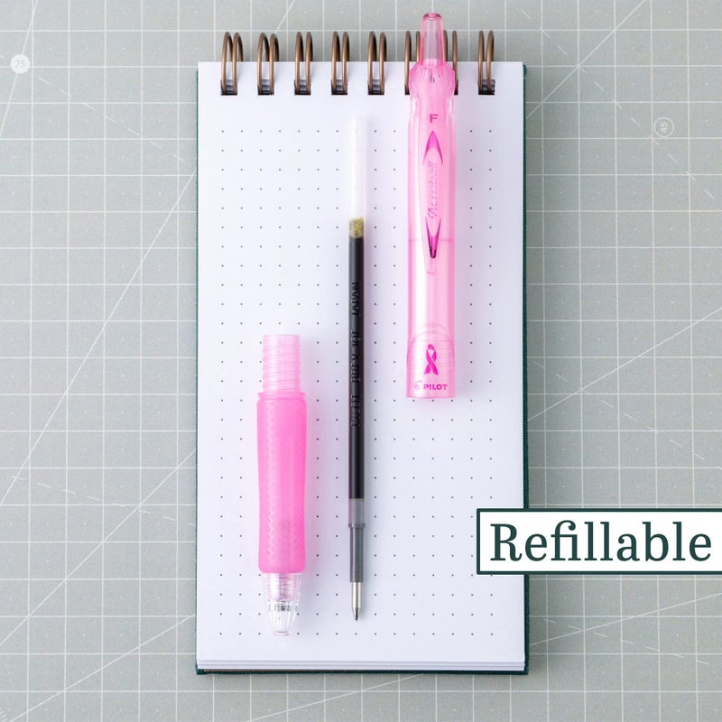 PILOT Acroball Breast Cancer Awareness Collection Advanced Ink Refillable & Retractable Ball Point Pens, Fine Point, Assorted Colors, 14-Pack (14688) - Image 3